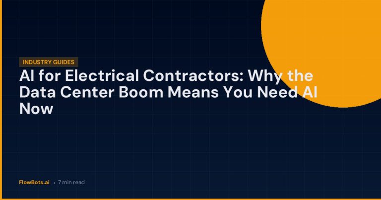 AI for Electrical Contractors: Why the Data Center Boom Means You Need AI Now