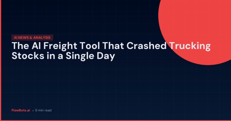The AI Freight Tool That Crashed Trucking Stocks in a Single Day