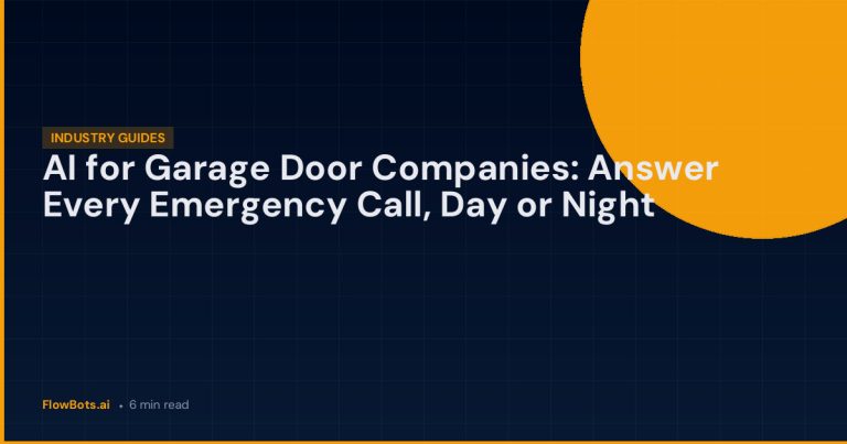 AI for Garage Door Companies: Answer Every Emergency Call, Day or Night