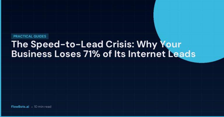 The Speed-to-Lead Crisis: Why Your Business Loses 71% of Its Internet Leads